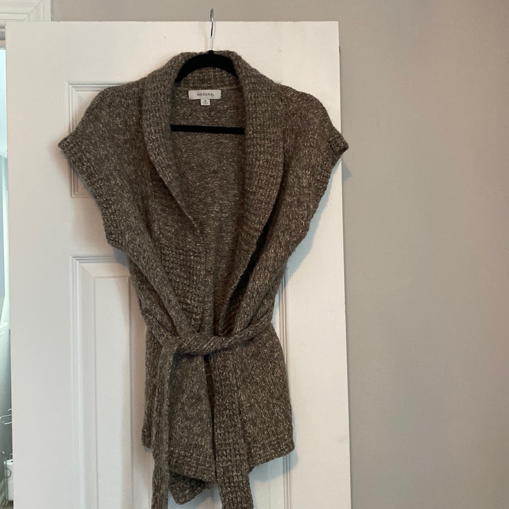 Merona short sleeve cardigan sweater with adjustable front tie